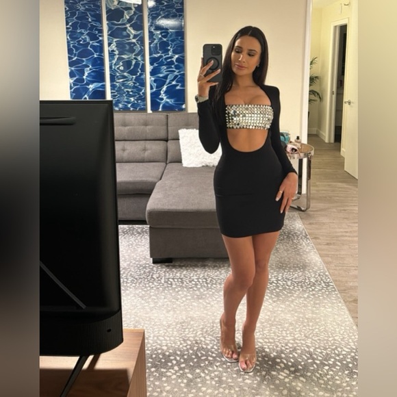 NBD Vani Mini Dress - Black size L - Picture 3 of 16